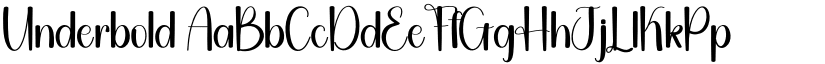 Underbold font