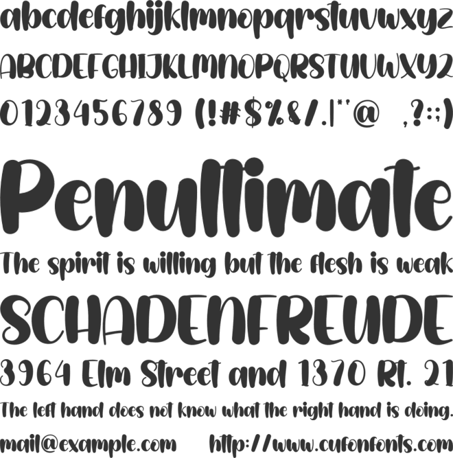 Wintering Ground font preview