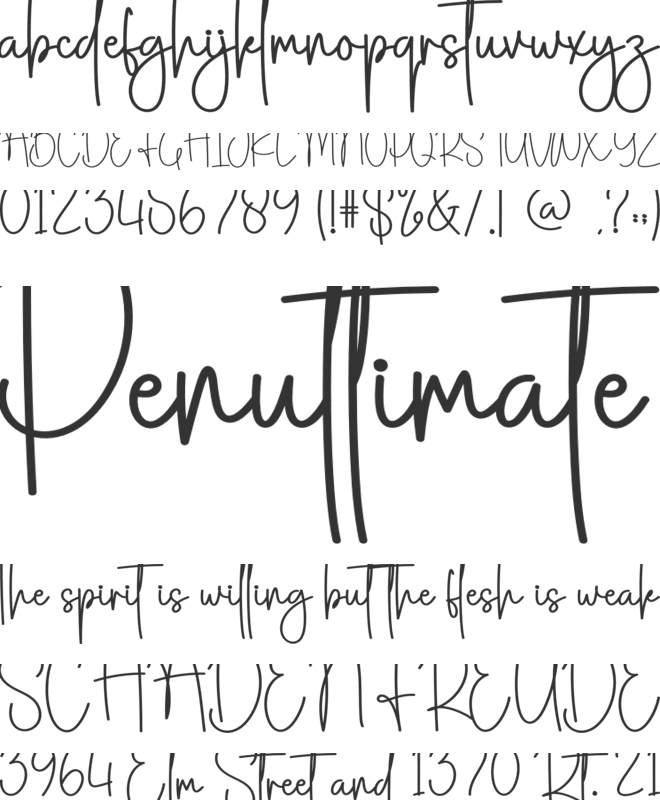 Santa Signature font preview