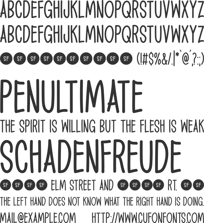 Wise Father font preview