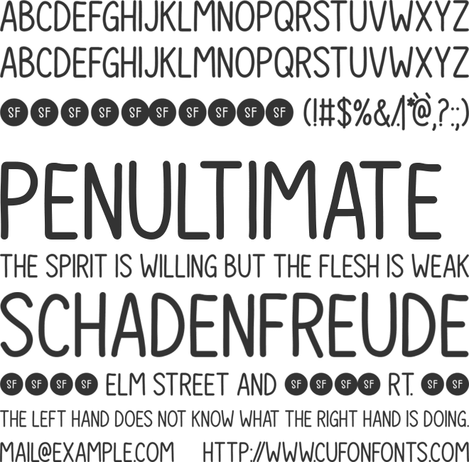 Happy Mother-Free font preview