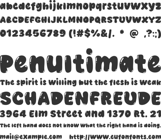 Moofu Burst font preview