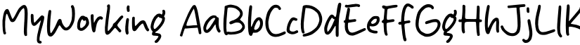 MyWorking font