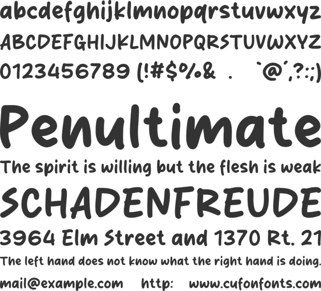 Boiled Soup font preview