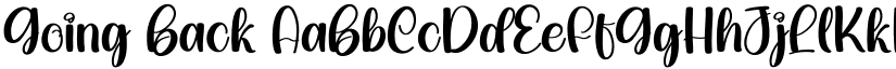 Going Back font