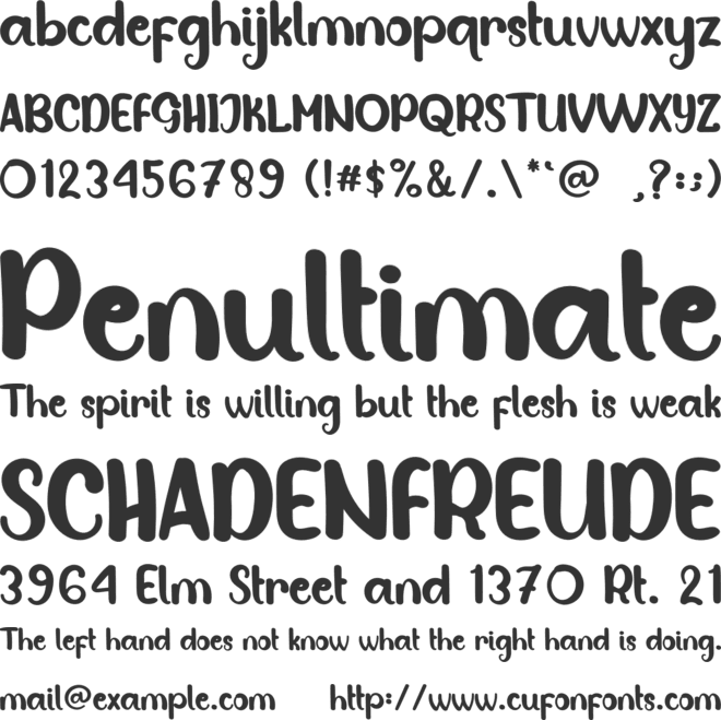 NIGHT BRUNCH font preview