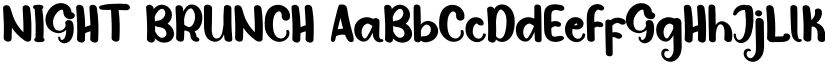 NIGHT BRUNCH font