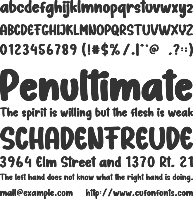 Santa Pocket font preview