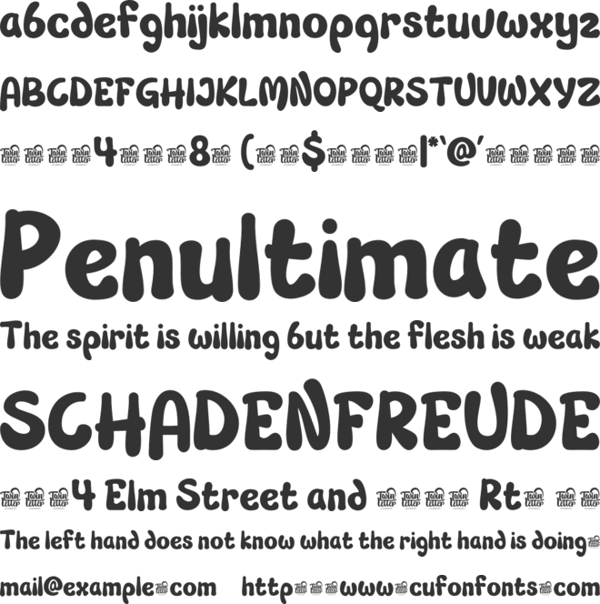 whom Athu Trial font preview