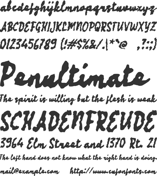 Vablogen font preview