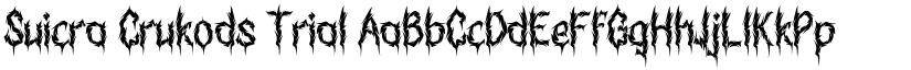 Suicra Crukods Trial font