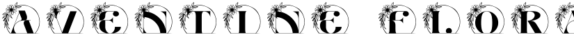 Aventine Floral Line Monogram font