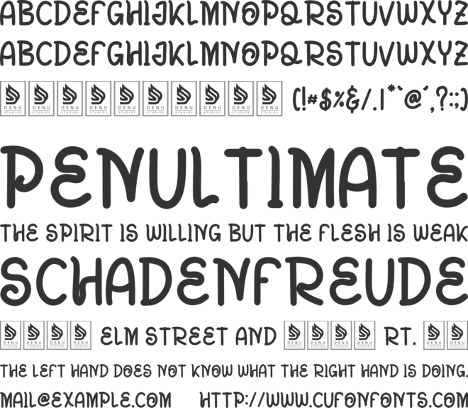 Play Sundae font preview