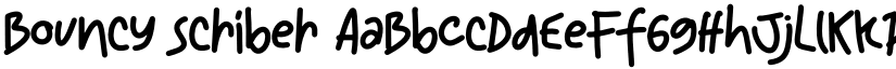 Bouncy Scriber font