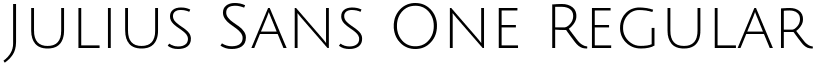 Julius Sans One Regular font