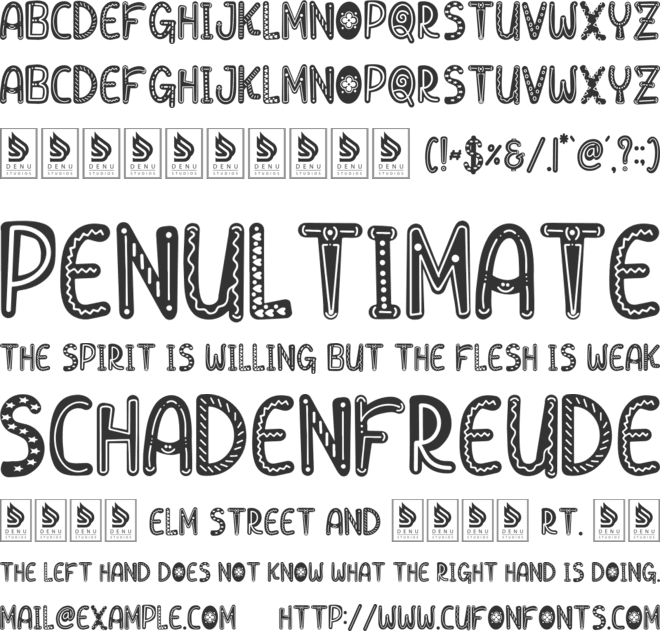 Funny Alfredo font preview