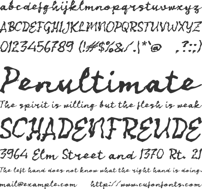 Valiage font preview