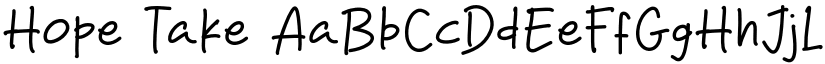 Hope Take font