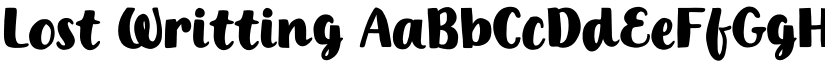 Lost Writting font