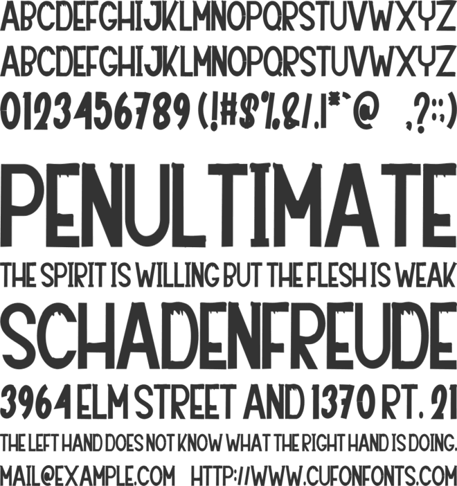 Whitening Christmas font preview