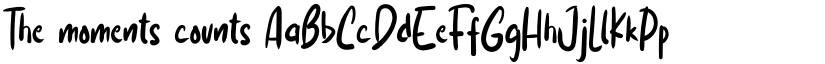 The moments counts font