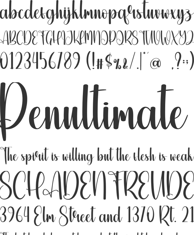 Holiday Charity font preview