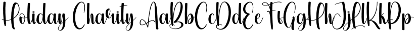 Holiday Charity font