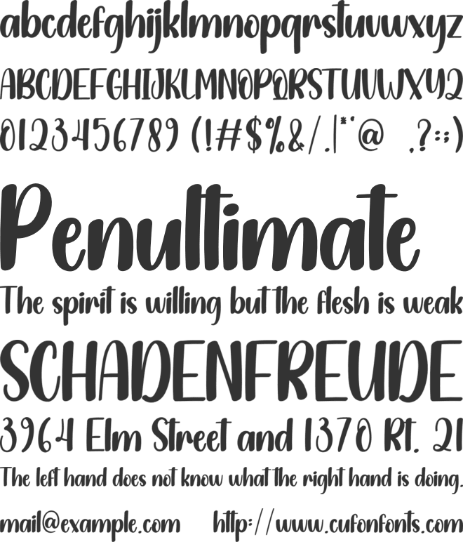 Winter Snowhite font preview