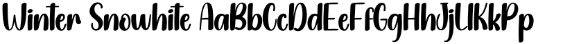 Winter Snowhite font