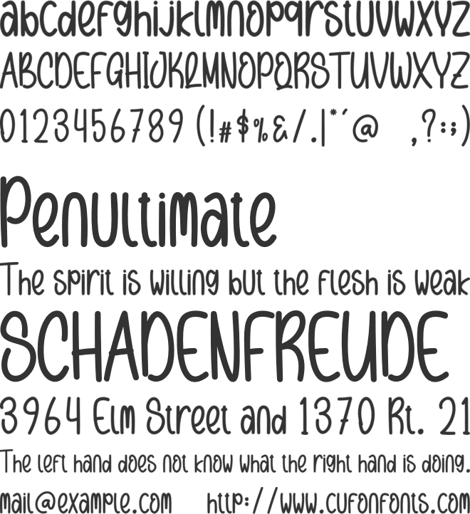 Winter December font preview