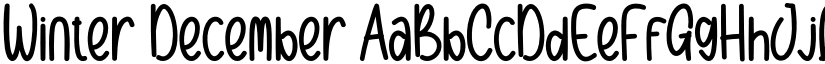 Winter December font