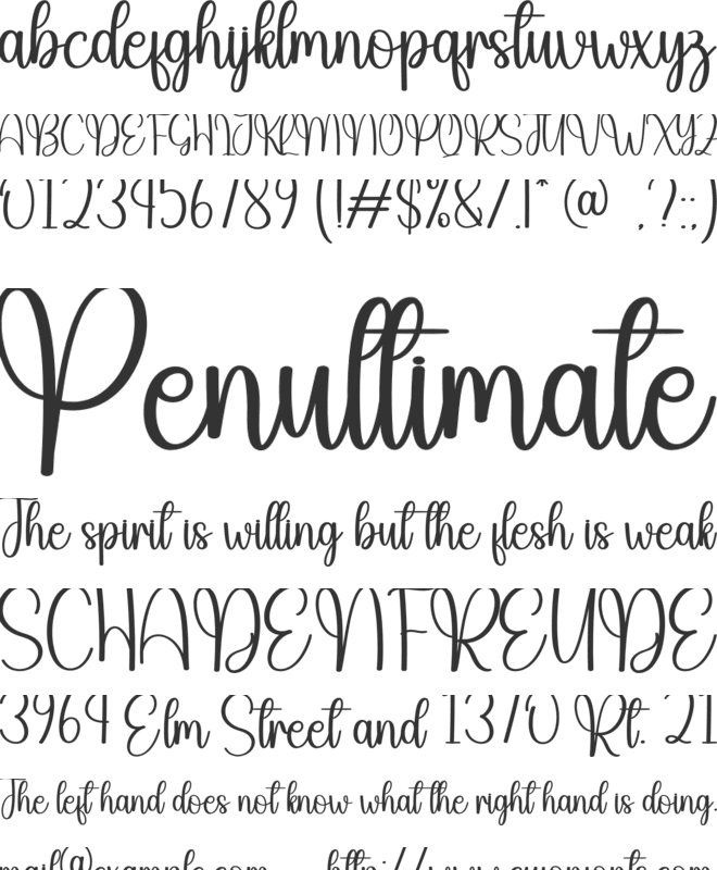 Midwinter font preview