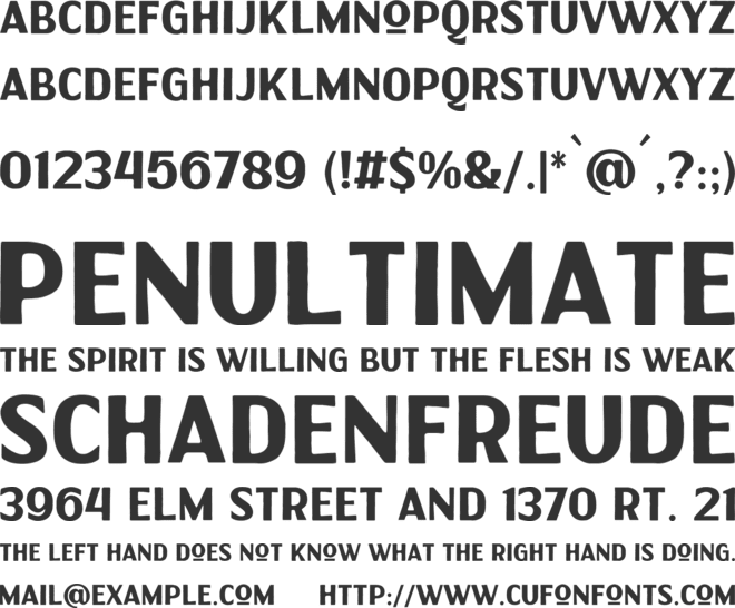 Handoek font preview