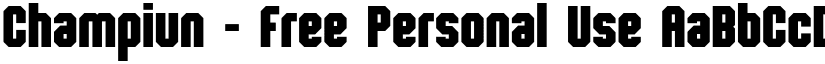 Champiun - Free Personal Use font