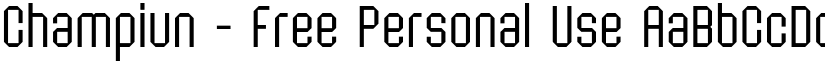 Champiun - Free Personal Use font
