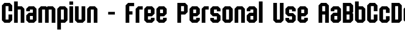 Champiun - Free Personal Use font