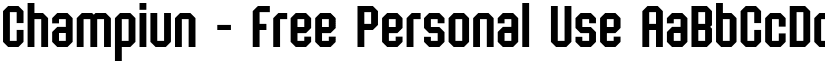 Champiun - Free Personal Use font