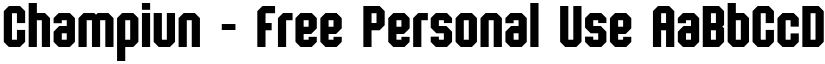 Champiun - Free Personal Use font