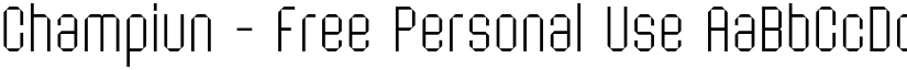 Champiun - Free Personal Use font