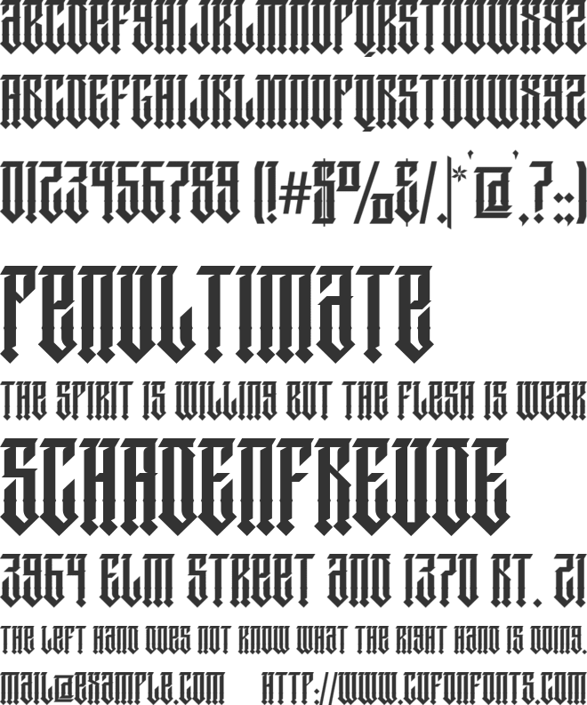 Raven Blades-Free Personal Use font preview