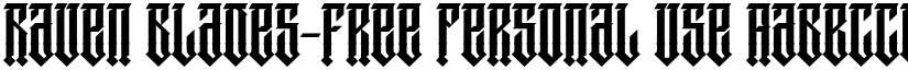 Raven Blades-Free Personal Use font