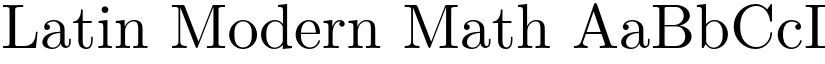 Latin Modern Math font