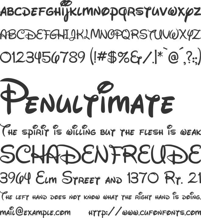 Eliasovich Waltograph Font With Cyrillic font preview