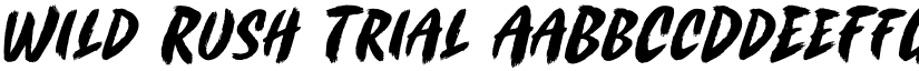Wild Rush Trial font