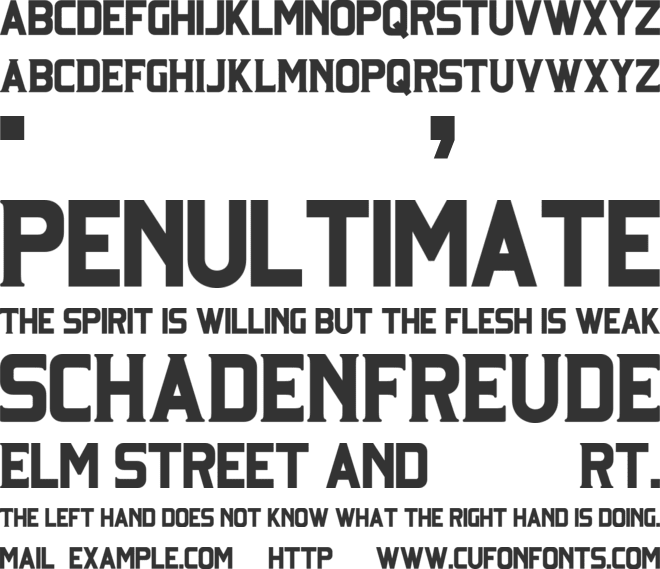 CHAPLOCK font preview