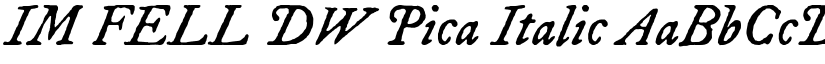 IM FELL DW Pica Italic font