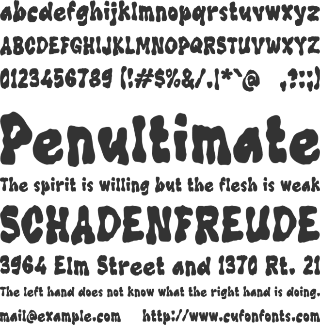 Vahemin font preview