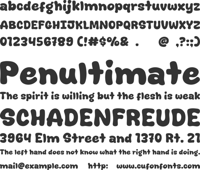 Realbun font preview