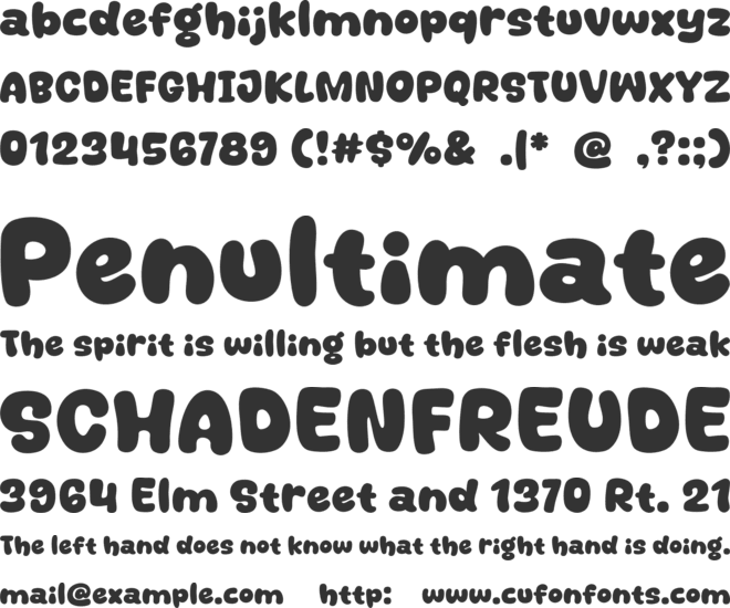 Quick Stand font preview