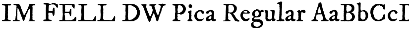 IM FELL DW Pica Regular font
